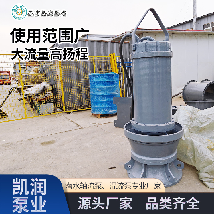 Kairun Pump Industry QZB Series Submersible Axial Flow Pump Vertical Sled Mixed Flow Pump High-Flow Dredging Agricultural Drainage